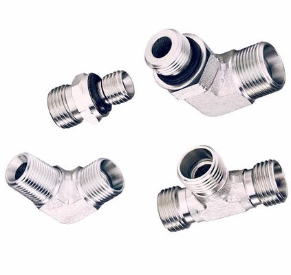 Adaptateur hydraulique de tuyau pour acier au carbone moyen 90 45 degrés