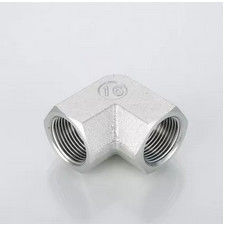 Adaptateur hydraulique en acier inoxydable à coude de 90 degrés standard BSP/BSPT