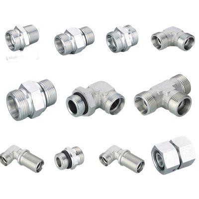 Équipement de l'excavatrice en acier inoxydable tuyau hydraulique de montage 90 degrés coude Bsp Femme 60 degrés cône 22691