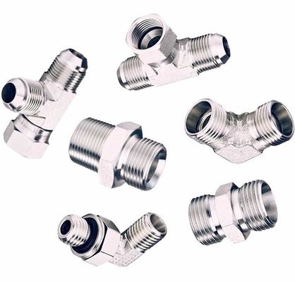 JIC en acier inoxydable Adaptateurs féminins pour les conduites hydrauliques des excavatrices