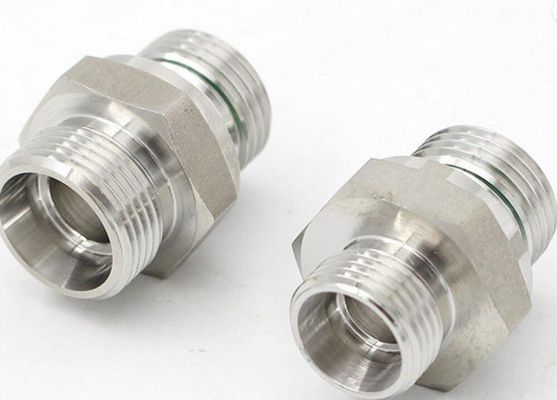Acier inoxydable 1CB fileté avec tétons standard métrique adaptateur de tuyau de tuyau hydraulique adaptateur de tuyau