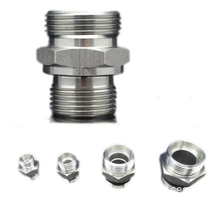 Acier inoxydable 1CB fileté avec tétons standard métrique adaptateur de tuyau de tuyau hydraulique adaptateur de tuyau