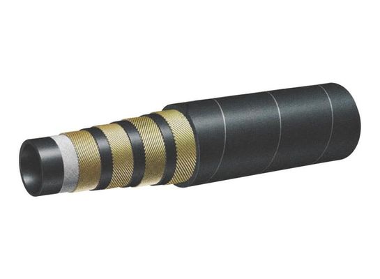 Assemblage de tuyau en caoutchouc hydraulique renforcé par fil d'acier tressé / en spirale