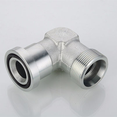Adaptateur hydraulique métrique de 90 degrés coude mâle type de bride de morsure