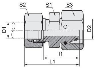 Hexagon Head DIN Reducteur de type morsure Adaptateur de tube à écrous pivotants en acier au carbone