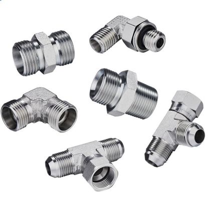 Plaque galvanisée d'acier au carbone moyen 90 degrés Elbow hydraulique avec fils mâles
