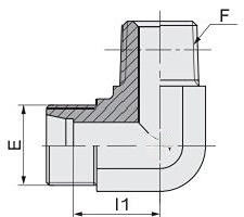 Accords de tubes hydrauliques à haute pression à 90° de coude 1CT9 à longue durée de vie