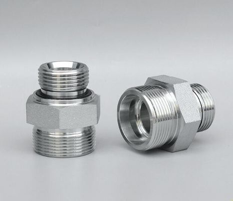 Adaptateur métrique/métrique à tête hexagonale en acier au carbone moyen réutilisable avec laveuse de joints