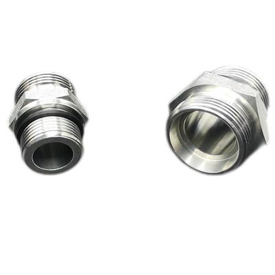 1CB Adaptateur de tuyau métrique mâle 24 cônes L. T / Bsp Adaptateurs hydrauliques mâles en acier au carbone