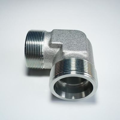 Tête ronde acier au carbone moyen 90 degrés coude hydraulique avec fils mâles