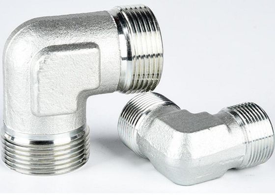 Tête ronde acier au carbone moyen 90 degrés coude hydraulique avec fils mâles
