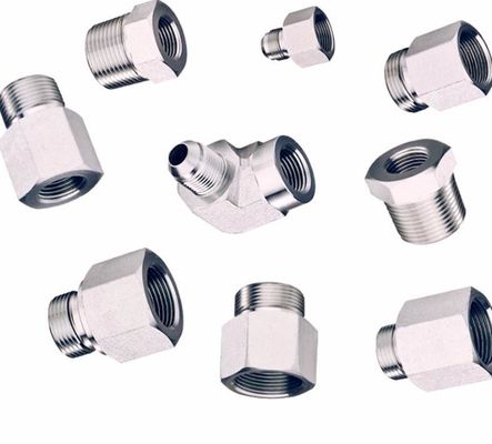 Acier au carbone moyen métrique allemand masculin H. T à BSPT masculin Adaptateur de tuyau hydraulique
