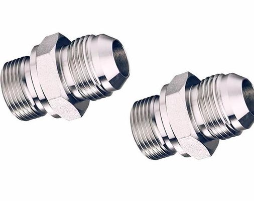Adaptateur hydraulique SAE en acier inoxydable Jic Connecteur de tuyau droit mâle 37 degrés raccords de tubes éclairés 2403/1j Adapté