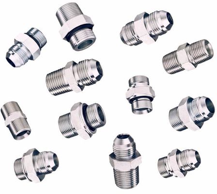 Adaptateur de tuyau hydraulique métrique mâle H. T à BSPT mâle