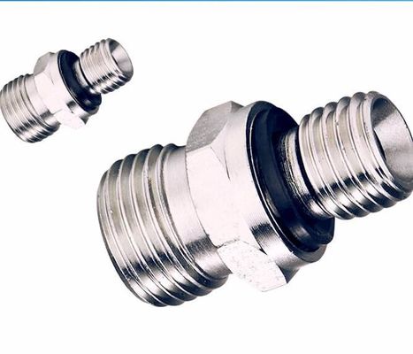 Armatures de tuyaux hydrauliques réutilisables pour raccords en acier inoxydable de type tête hexagonale argentée