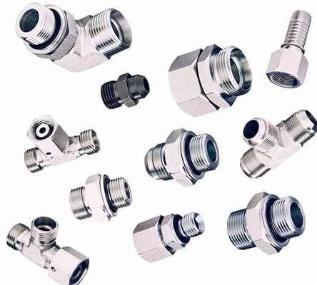 Armatures de tuyaux hydrauliques réutilisables pour raccords en acier inoxydable de type tête hexagonale argentée