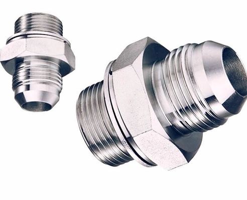 Adaptateur hydraulique à tête hexagonale en acier au carbone moyen pour machines agricoles