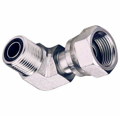 Les conduites se connectent à haute pression hydraulique coude adaptateur d'acier au carbone 90 degrés