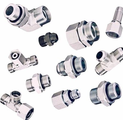 Les conduites se connectent à haute pression hydraulique coude adaptateur d'acier au carbone 90 degrés
