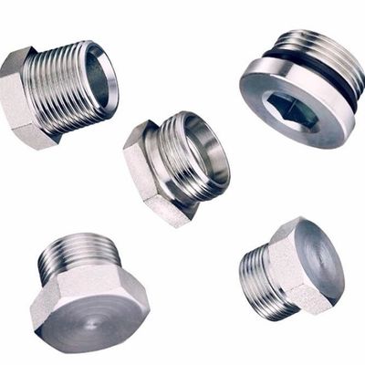 En acier inoxydable, joint à fil externe hexagonal avec bouchon de fil conique américain