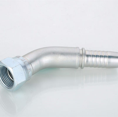 Ligne galvanisée en acier inoxydable tuyau hydraulique monture réutilisable Femme 45 degrés coude