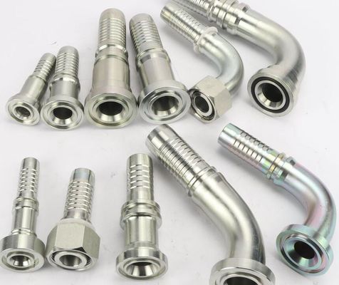 Adaptateur de tuyau à tête hexagonale métrique Femme 24 cône coude O anneau