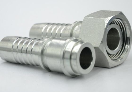 Connexion de tôle galvanisée Femme 24 degrés cône O-anneau de type lourd raccords de tuyau droit 1/4 &quot; raccords hydrauliques