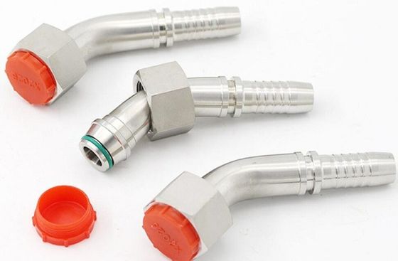 Longue durée de vie en acier au carbone Ss 45 degrés coude femme métrique tuyau hydraulique