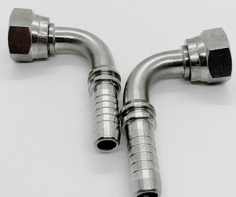 Bsp 22691 raccordement à extrémité forgée à hexagone unique à 90 degrés raccords hydrauliques de tuyaux en acier inoxydable