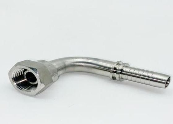Connexion à l'extrémité forgée raccords de tuyaux hydrauliques en acier inoxydable hexagonale unique à 90 degrés Bsp