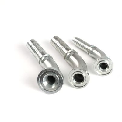 SAE en acier inoxydable hydraulique de serrage de tuyau de serrage de tuyau 45 coude adaptateur de tuyau