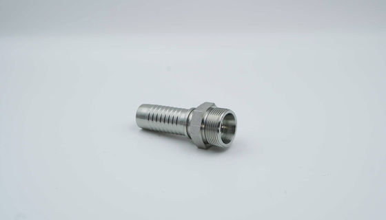 Adaptateurs en acier inoxydable H.T. de 24 degrés pour le raccordement de tuyaux hydrauliques en caoutchouc